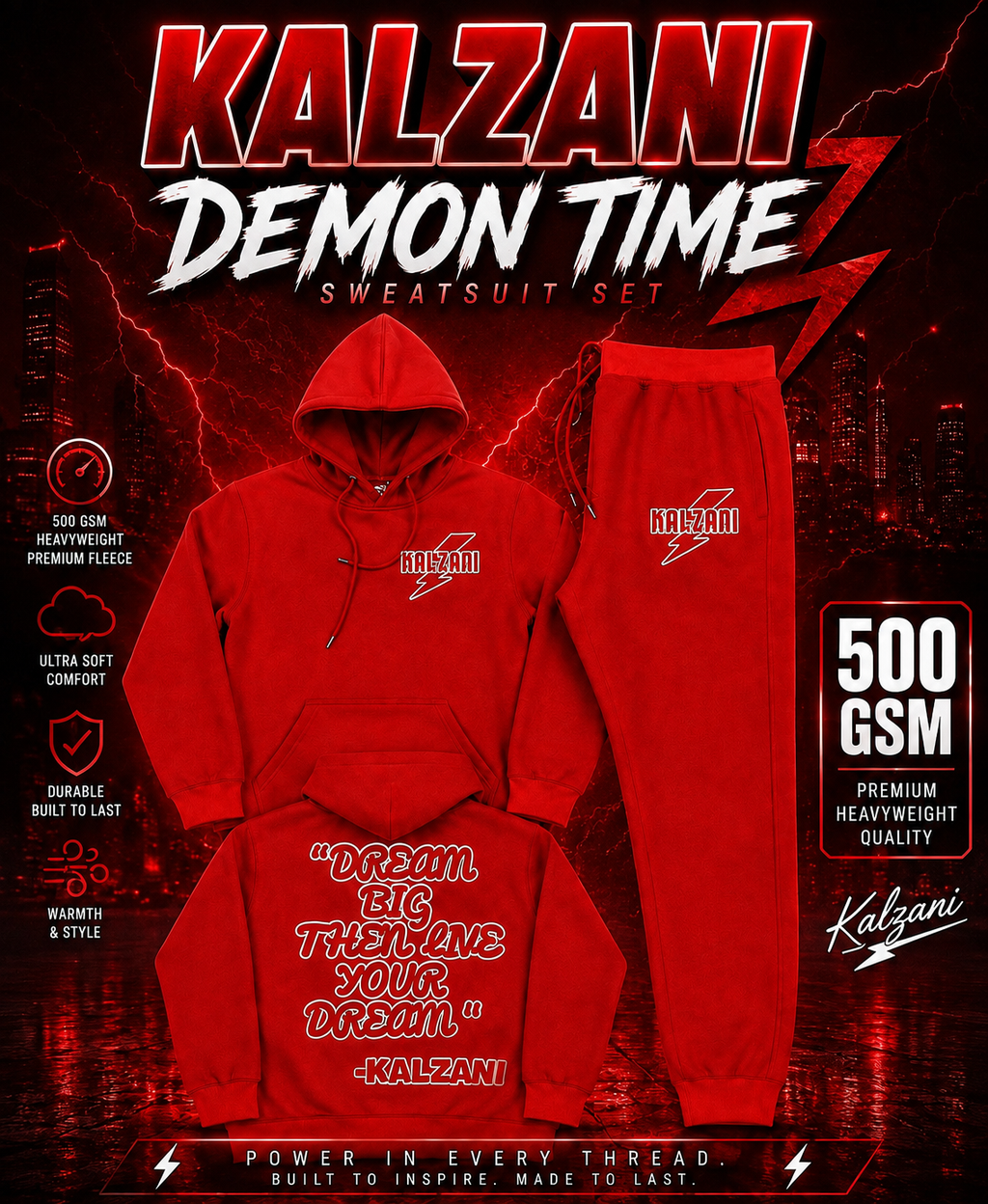 500 GSM KALZANI SWEATSUIT