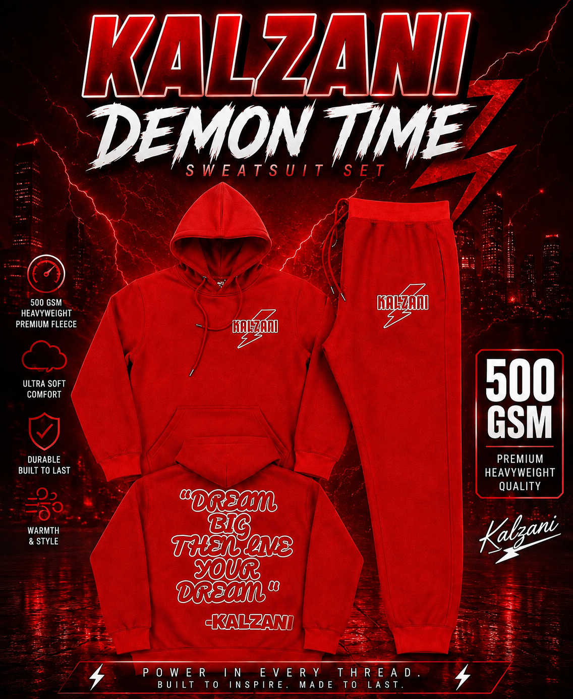500 GSM KALZANI SWEATSUIT