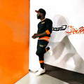 Black and Orange Kalzani Crew Neck Jogger Sweatsuit