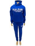 Royal Blue and White Jogger Set.