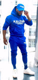 Royal Blue and White Jogger Set.