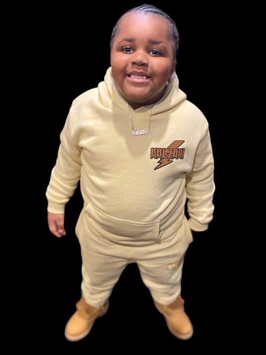 Tan Kids Jogger Sweatsuit