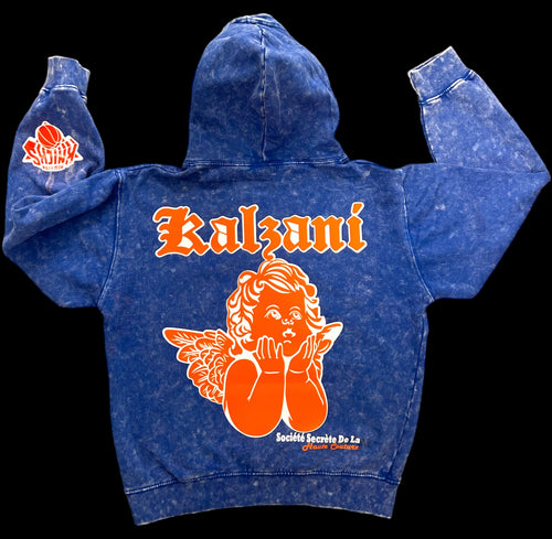 Blue Acid wash hoody