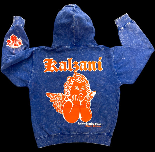 Blue Acid wash hoody