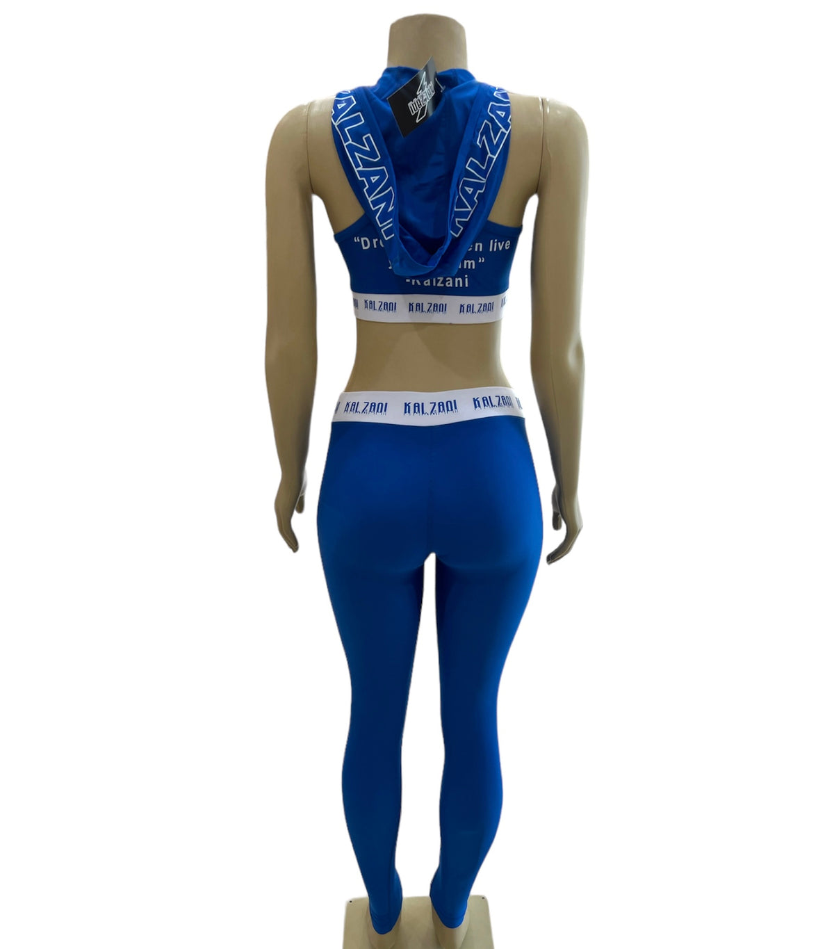 Blue Sports Bra Set W/ Matching Scarf