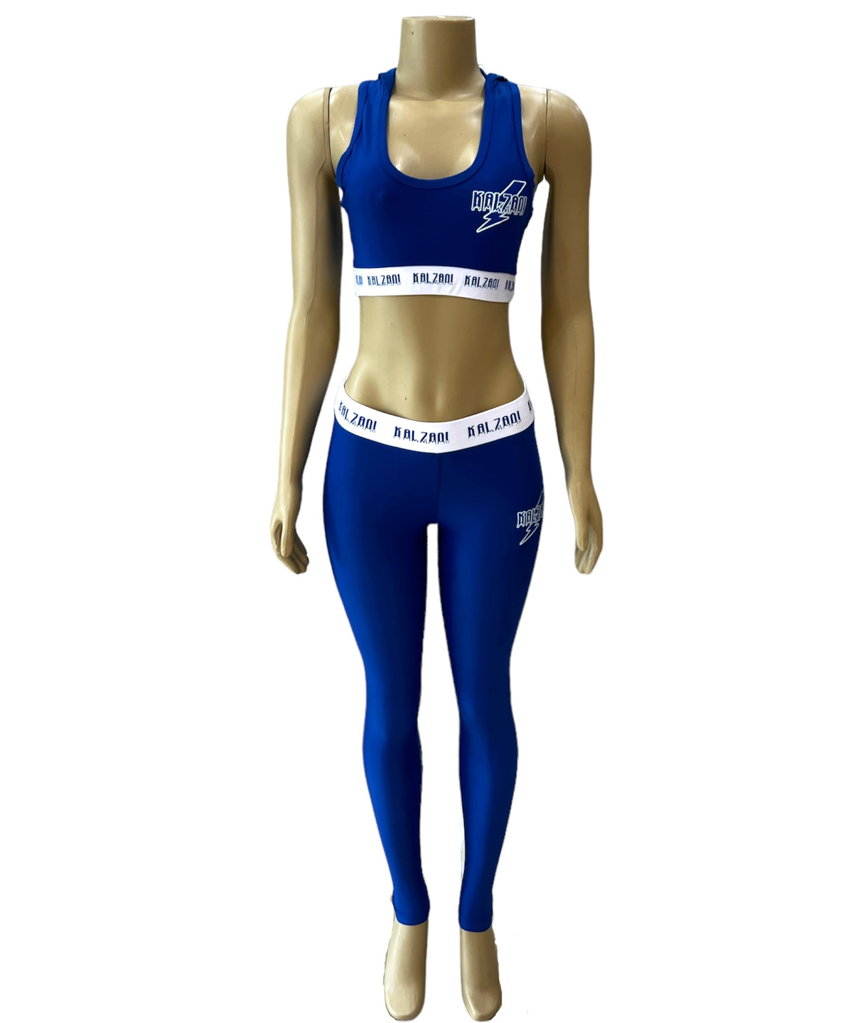 Blue Sports Bra Set W/ Matching Scarf