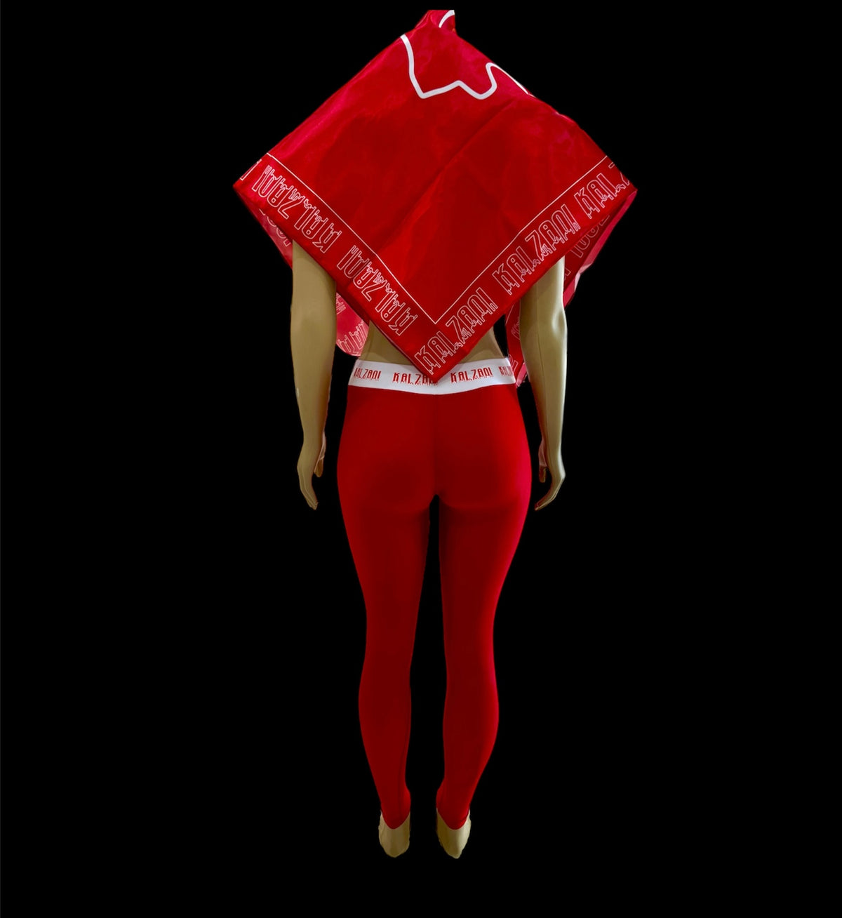 Red Sports Bra Set W/ Matching Scarf