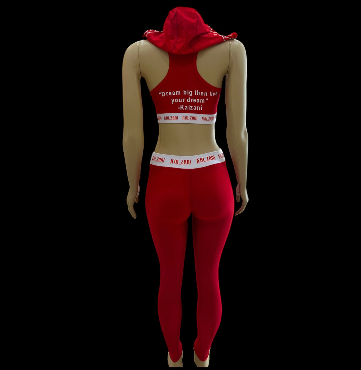 Red Sports Bra Set W/ Matching Scarf